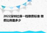 2022深圳社保一档缴费标准 缴费比例是多少