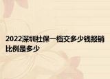 2022深圳社保一档交多少钱报销比例是多少