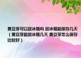 黄豆芽可以放冰箱吗 放冰箱能保存几天（黄豆芽能放冰箱几天 黄豆芽怎么保存比较好）