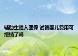 辅助生殖入医保 试管婴儿费用可报销了吗