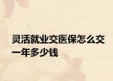 灵活就业交医保怎么交一年多少钱