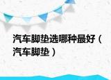 汽车脚垫选哪种最好（汽车脚垫）