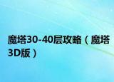 魔塔30-40层攻略（魔塔3D版）