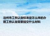 沧州市工伤认定标准是怎么样的办理工伤认定需要提交什么材料
