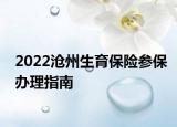 2022沧州生育保险参保办理指南