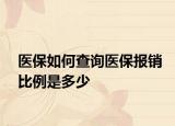 医保如何查询医保报销比例是多少