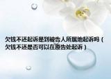欠钱不还起诉是到被告人所属地起诉吗（欠钱不还是否可以在原告处起诉）