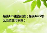 魅族16x桌面设置（魅族16xs怎么设置应用权限）