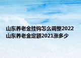 山东养老金挂钩怎么调整2022 山东养老金定额2021涨多少