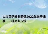 大庆灵活就业医保2022年缴费标准一二档交多少钱