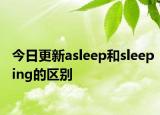今日更新asleep和sleeping的区别