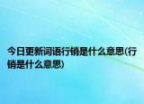 今日更新词语行销是什么意思(行销是什么意思)