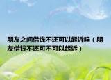 朋友之间借钱不还可以起诉吗（朋友借钱不还可不可以起诉）