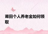 莆田个人养老金如何领取