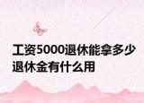 工资5000退休能拿多少退休金有什么用