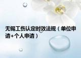 无锡工伤认定时效法规（单位申请+个人申请）