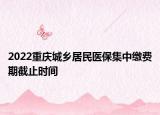 2022重庆城乡居民医保集中缴费期截止时间