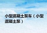 小型混凝土泵车（小型混凝土泵）