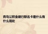 青岛公积金建行联名卡是什么有什么用处