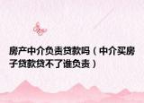 房产中介负责贷款吗（中介买房子贷款贷不了谁负责）