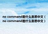 no command是什么意思中文（no command是什么意思中文）