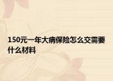 150元一年大病保险怎么交需要什么材料