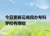 今日更新云南民办专科学校有哪些