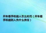 开车看手机撞人怎么处罚（开车看手机撞到人负什么责任）