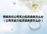 有限责任公司无力偿还债务怎么办（公司无能力偿还债务要怎么办）