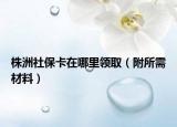 株洲社保卡在哪里领取（附所需材料）