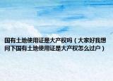 国有土地使用证是大产权吗（大家好我想问下国有土地使用证是大产权怎么过户）