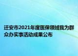 迁安市2021年度医保领域我为群众办实事活动成果公布