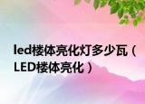 led楼体亮化灯多少瓦（LED楼体亮化）