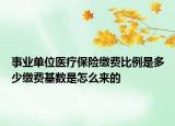 事业单位医疗保险缴费比例是多少缴费基数是怎么来的