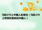 马航370上中国人的身份（马航370上有哪些重要的中国人）