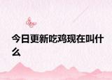 今日更新吃鸡现在叫什么