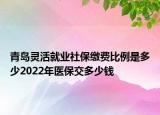 青岛灵活就业社保缴费比例是多少2022年医保交多少钱