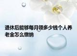 退休后能够每月领多少钱个人养老金怎么缴纳