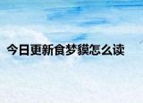 今日更新食梦貘怎么读