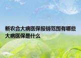新农合大病医保报销范围有哪些大病医保是什么