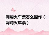 网购火车票怎么操作（网购火车票）