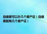 自建房可以办几个房产证（自建房能有几个房产证）