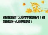甜甜圈是什么意思网络用词（甜甜圈是什么意思网络）