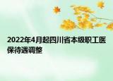 2022年4月起四川省本级职工医保待遇调整