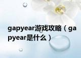 gapyear游戏攻略（gapyear是什么）