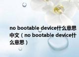 no bootable device什么意思中文（no bootable device什么意思）