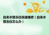 自来水管冻住找谁维修（自来水管冻住怎么办）