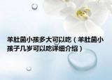 羊肚菌小孩多大可以吃（羊肚菌小孩子几岁可以吃详细介绍）