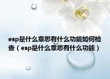 esp是什么意思有什么功能如何检查（esp是什么意思有什么功能）
