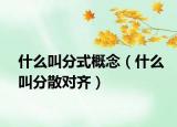 什么叫分式概念（什么叫分散对齐）